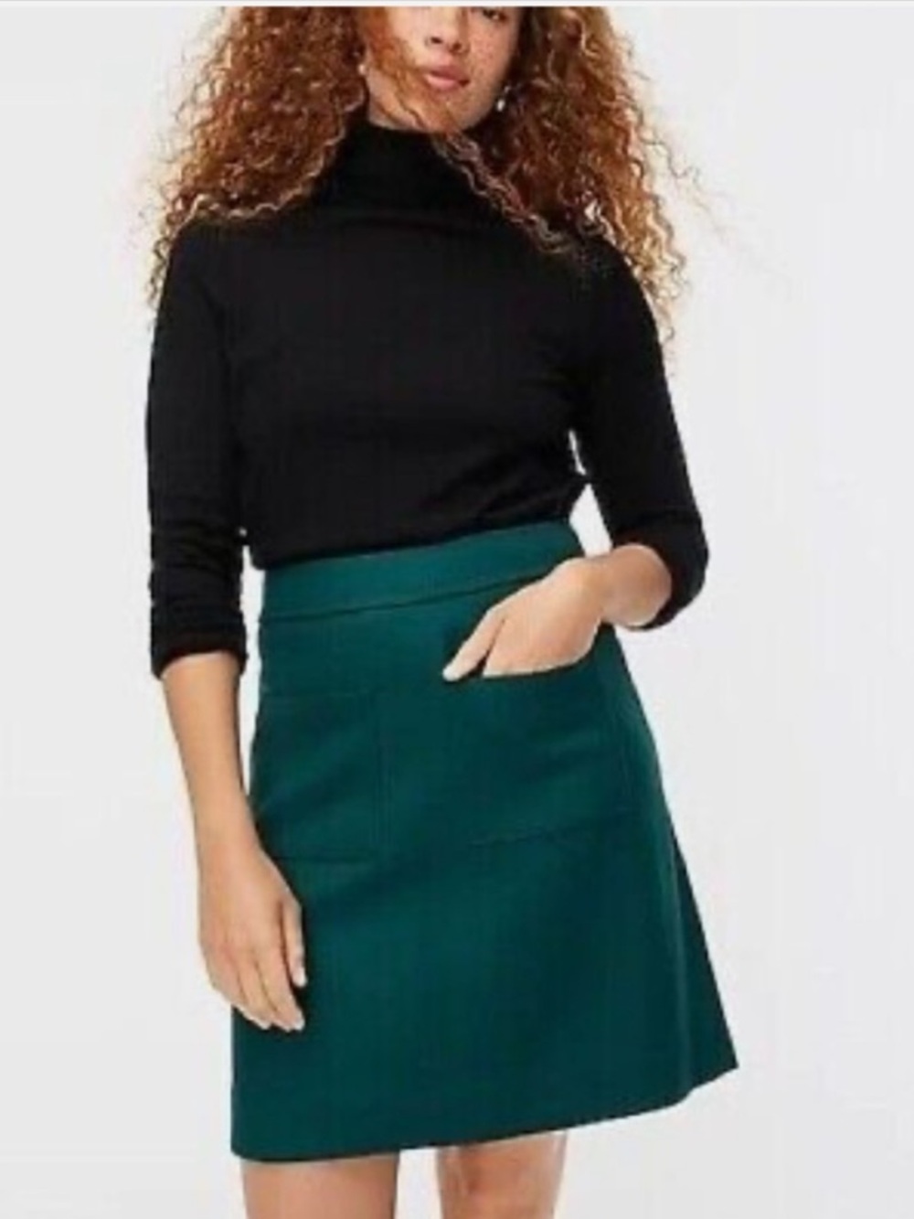 J. Crew emerald green skirt size 8 NWT